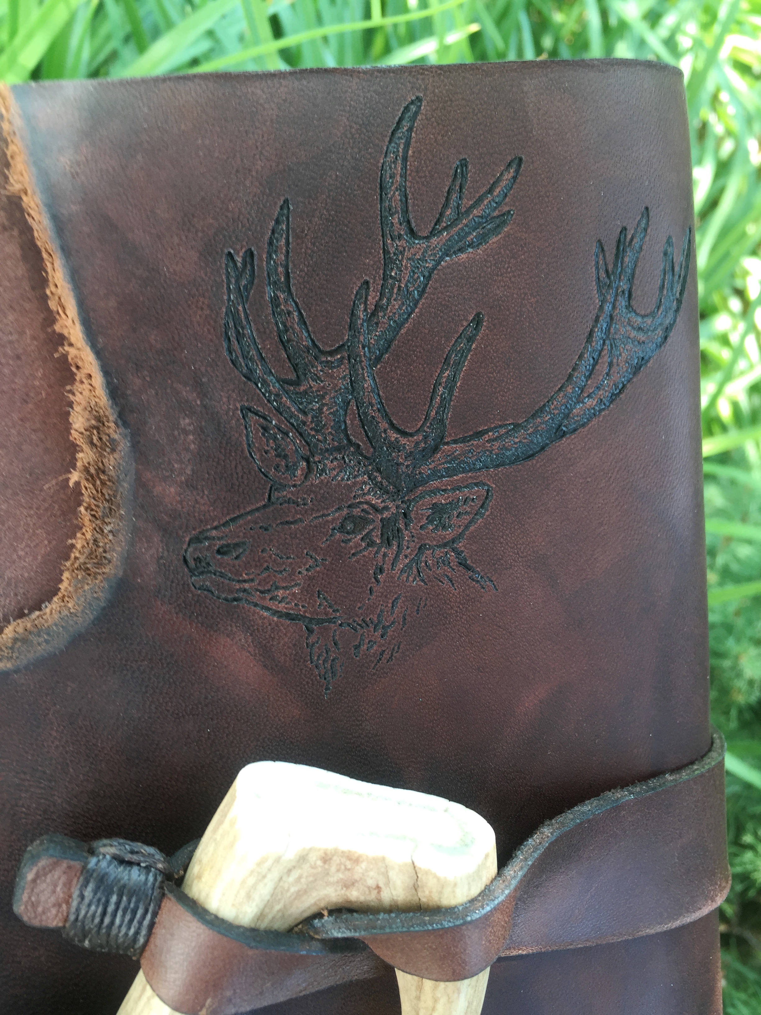 Circle M Brand - Elk engraved with Antler.JPG