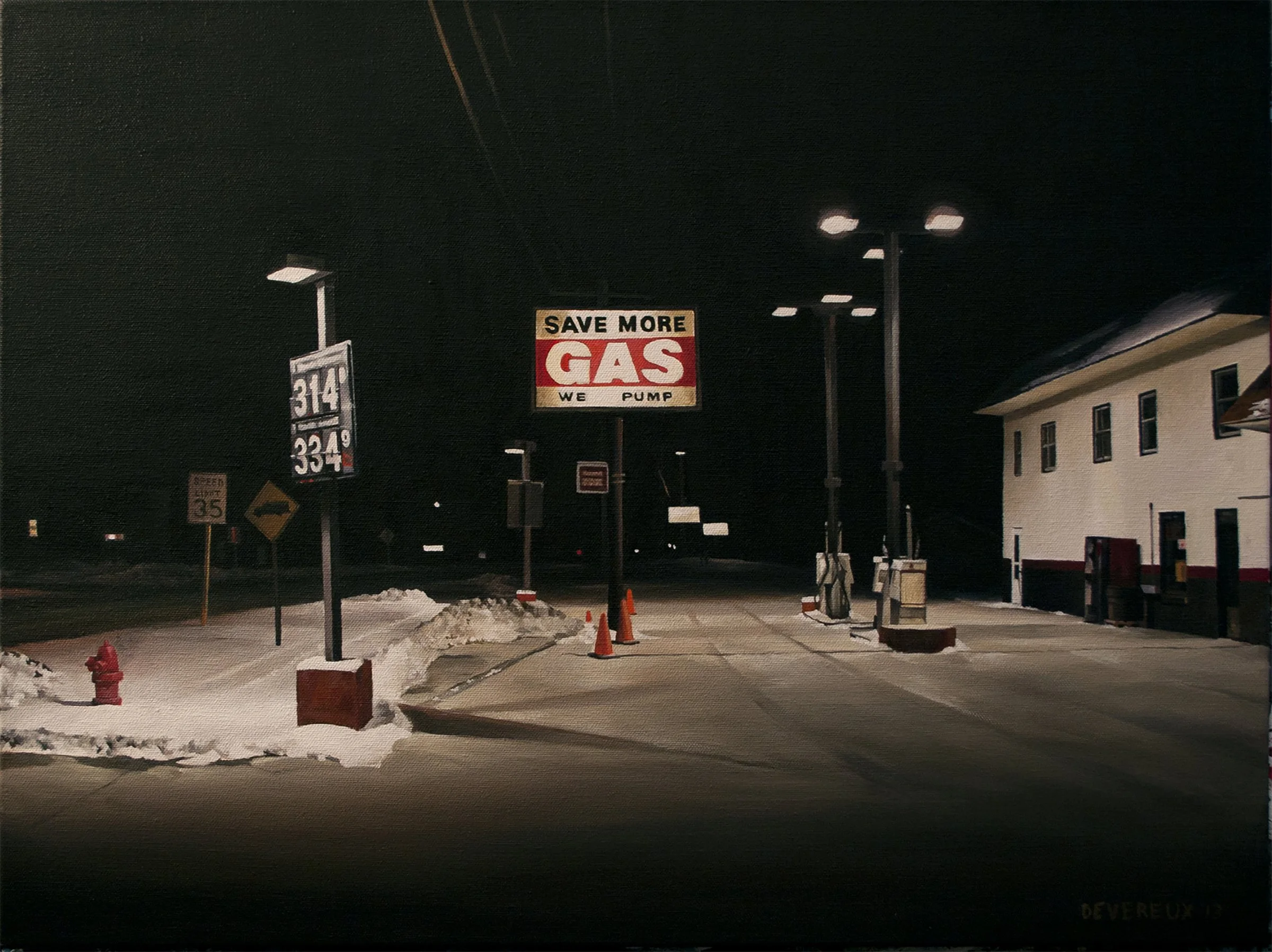 Save More Gas 18" x 24” Acrylic on canvas 