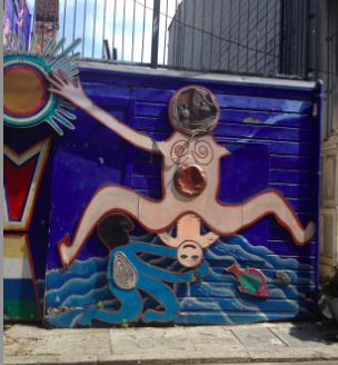 Mural by Susan Cervantes , Mia Gonzales, and others