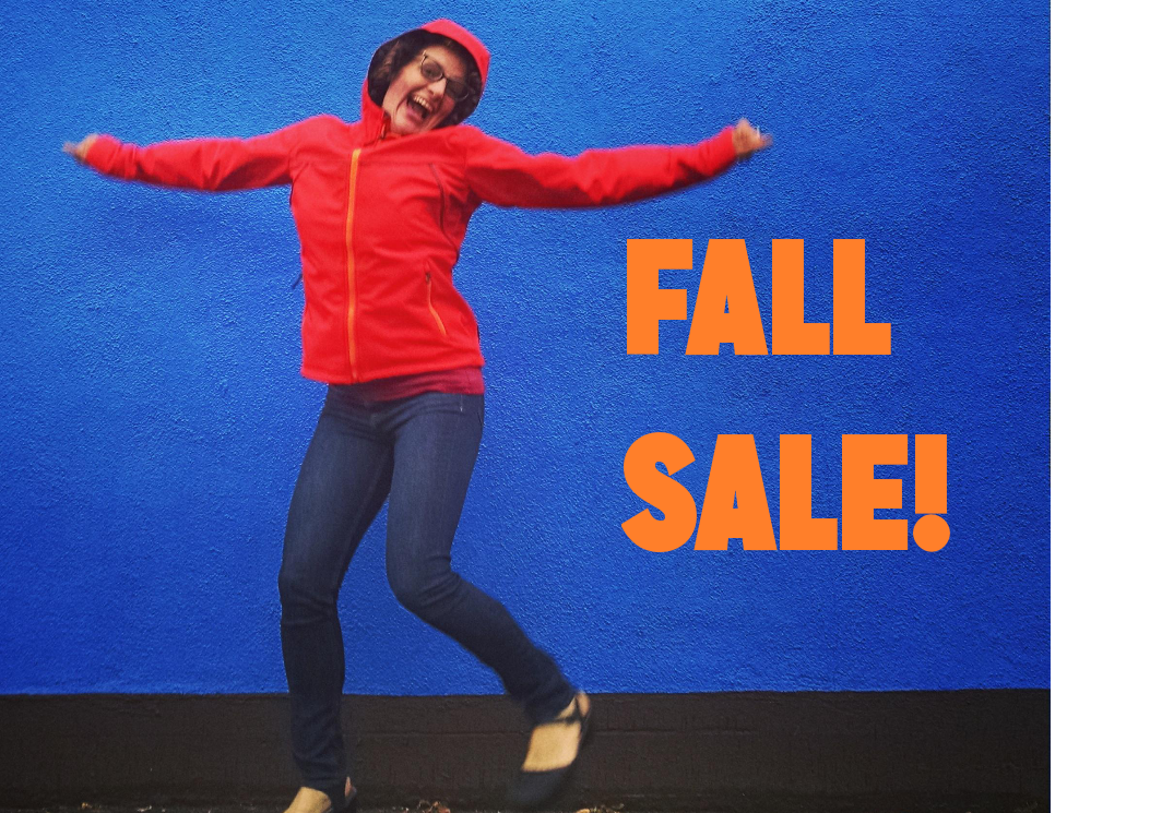 New rain jackets are super exciting. (That or Leah is just easily amused.)