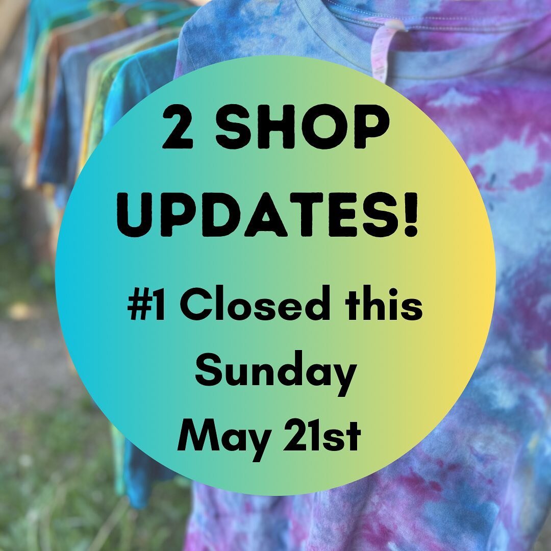 Hello hello! Couple Hot updates for ya : 1. This sunday we&rsquo;ll be closed - hope y&rsquo;all can get out and enjoy that sunshine! ☀️ 2. New shirts! Starting next week you can snag your own one-of-a-kind ice dyed Gladys tee 🎉 Take care of each 