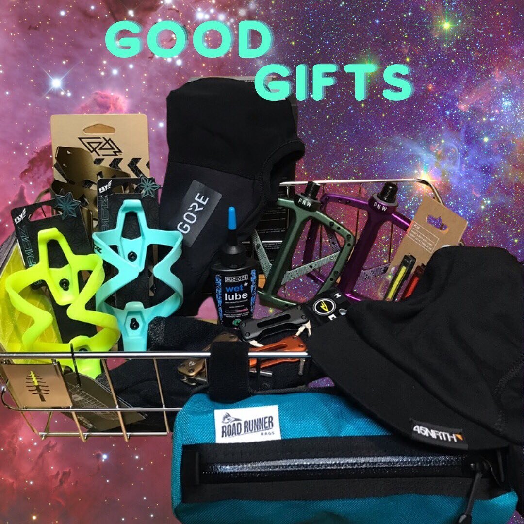 Alright! Every year we try and put together a list of practical gifts for the cyclists in your life

🎁HERE IS THAT LIST OF GOOD AND AFFORDABLE GIFTS 🎁 

🛄MULTIFUNCTIONAL BAGS:
Bags that can attach in multiple different spots and that are easy to t