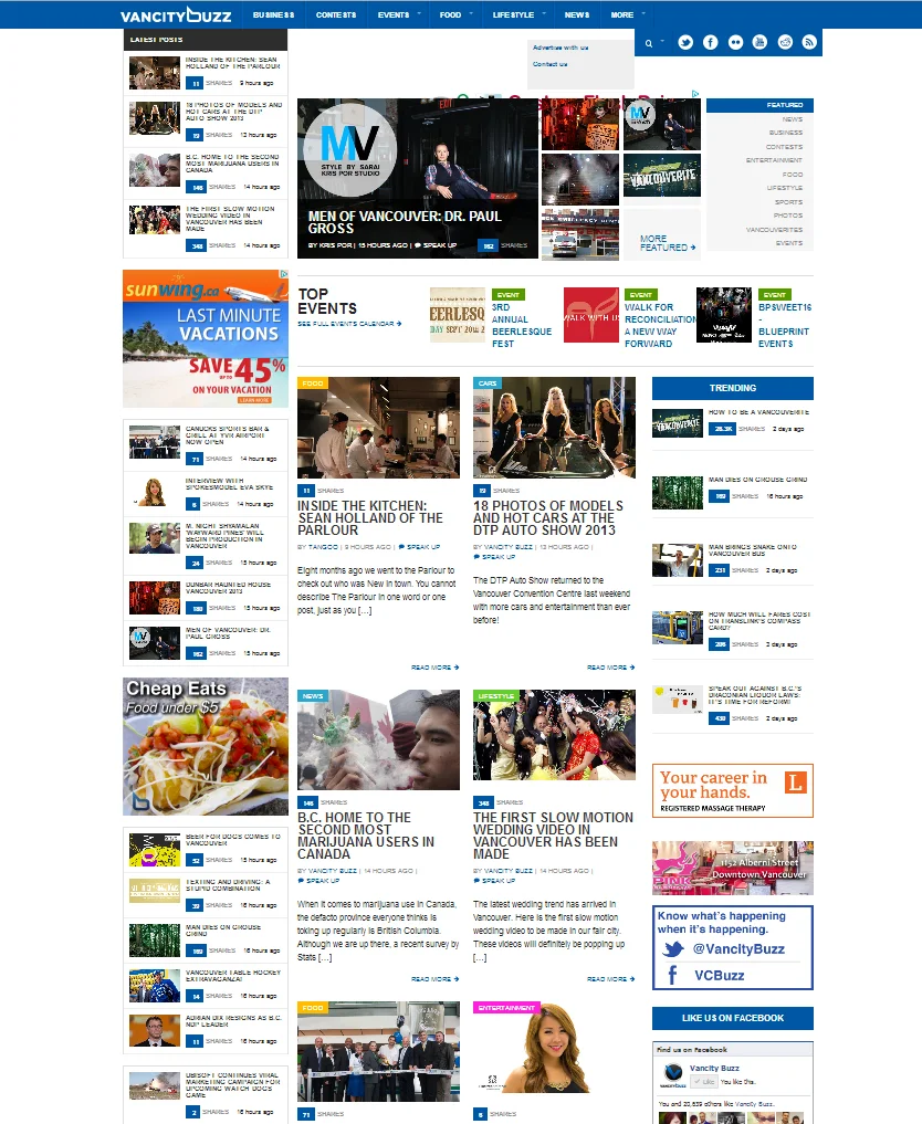 We made it to the front page of Vancity Buzz on Sep 19, 2013! YAY!