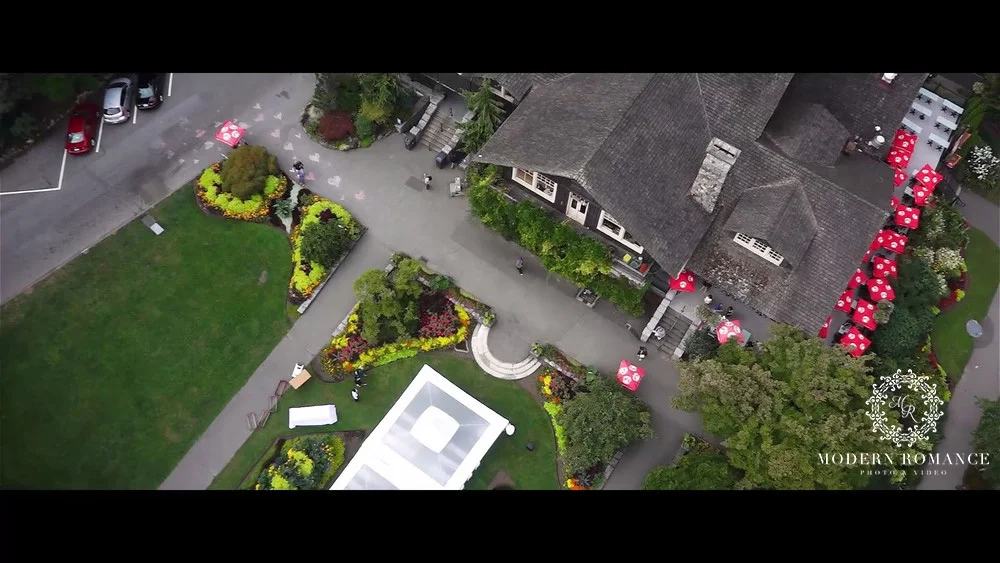 Screenshot of the aerial coverage at Stanley Park Pavilion. Love the bird's eye view of the venue.