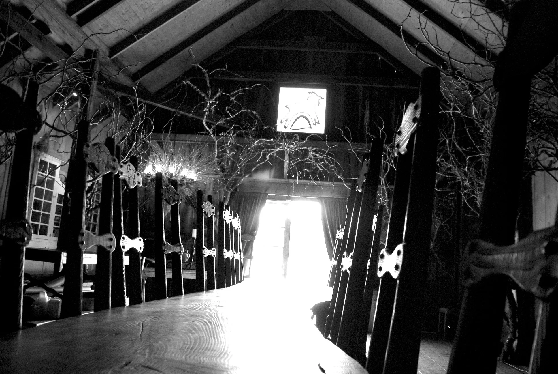 Dinners are held in this gorgeous barn.