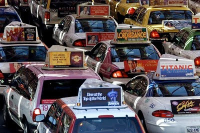 Taxis are everywhere!