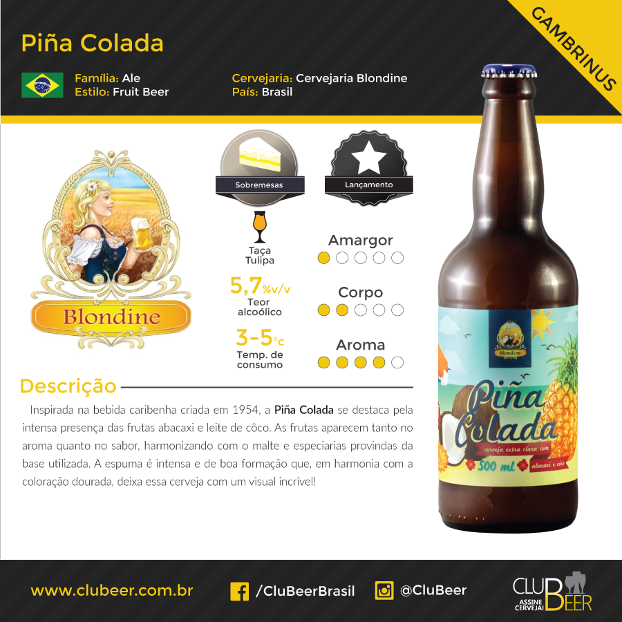 Piña Colada (CluBeer jun/15) — Beer Art - Portal da CERVEJA