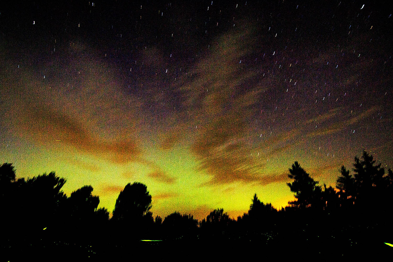The Northern Lights? Unclear. But it is the view from my mailbox.