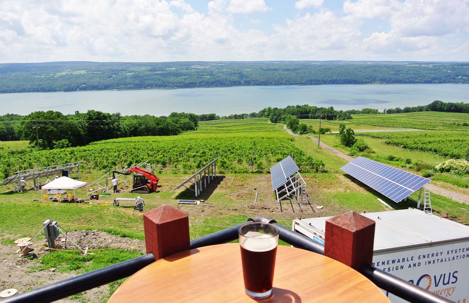 Two Goat's Dirty Shepherd Brown Ale, and one amazing view.