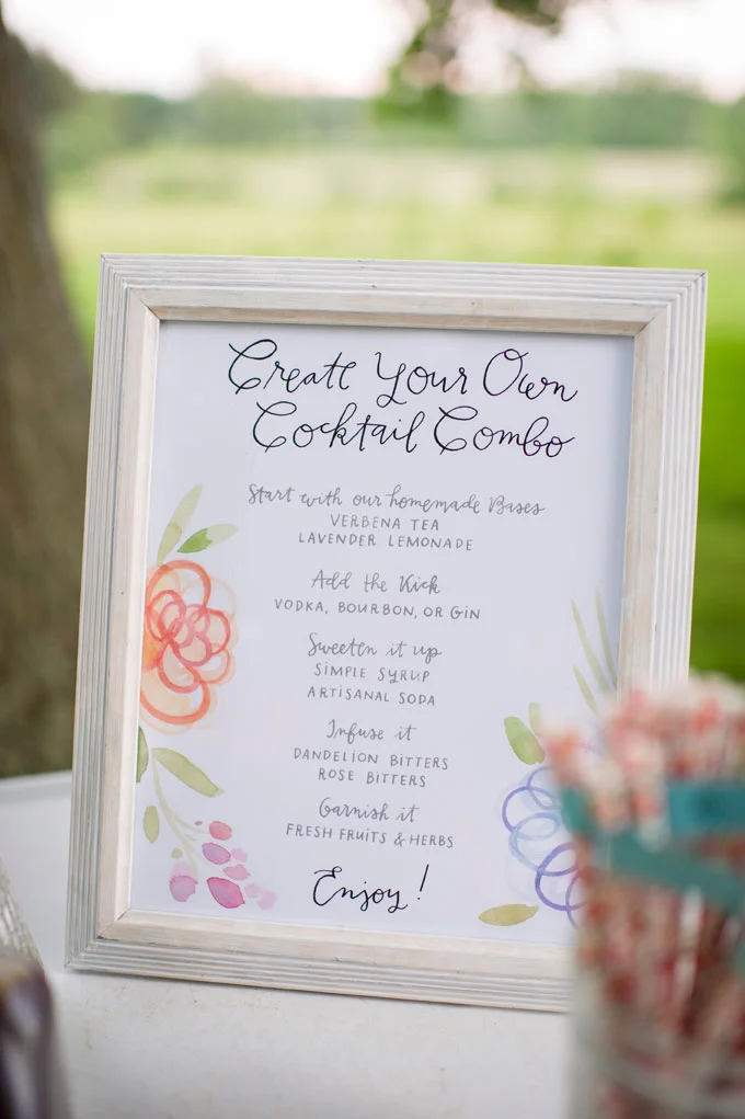 Photo credit: Ayres Photography; Cocktail menu: Kelly Place