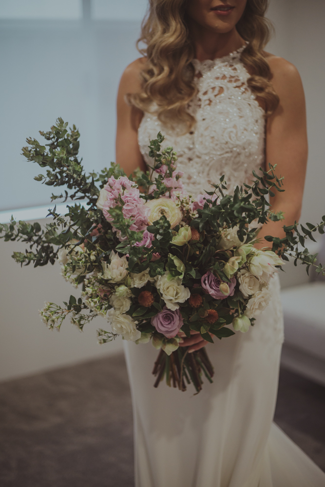 australian spring native wedding bouquet