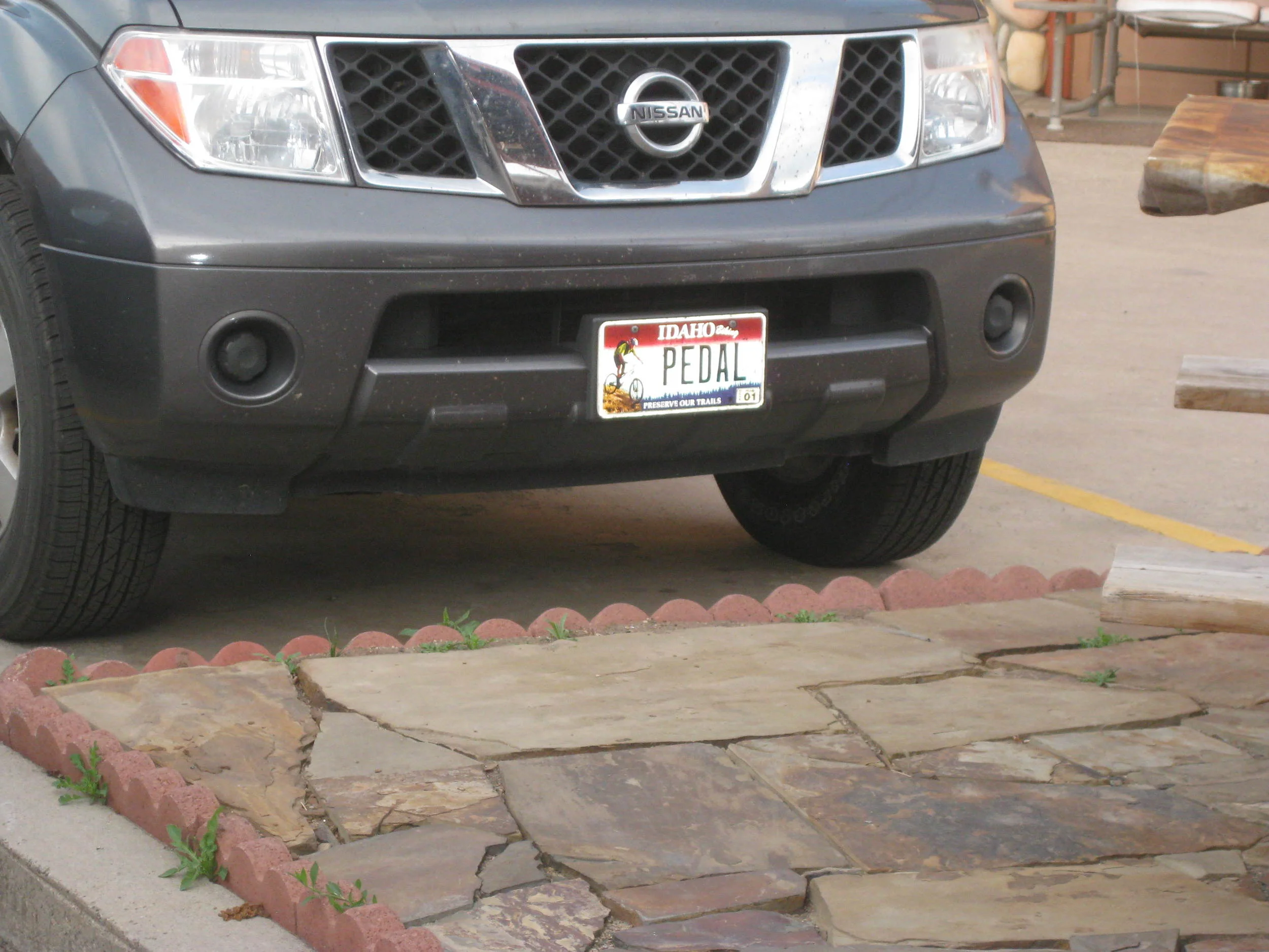 SOMETHING YOU NEVER SEE: a bike with a license plate that says "Drive."