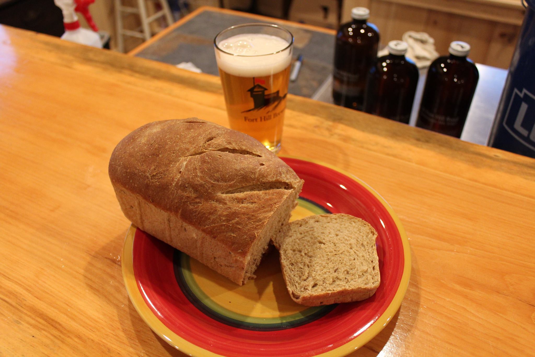 Our neighbor baked this bread using our lager yeast rather then baker's yeast.