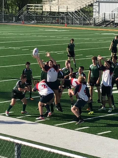 James Laprocido winning a lineout against the Woodlands pack
