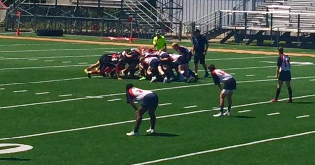 One of many scrums in Yukon's half