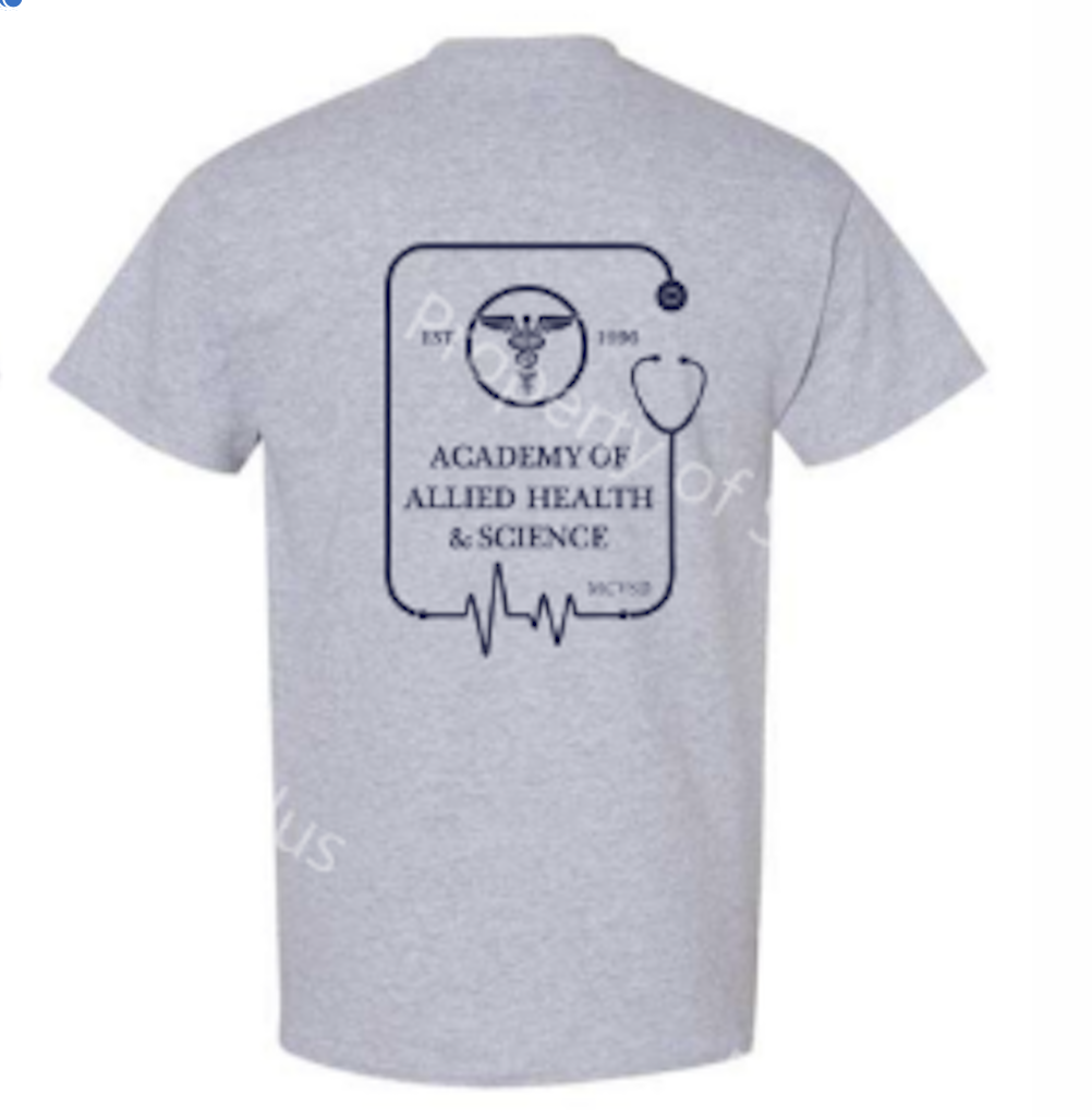 Gray Short sleeve Stethoscope T-Shirt