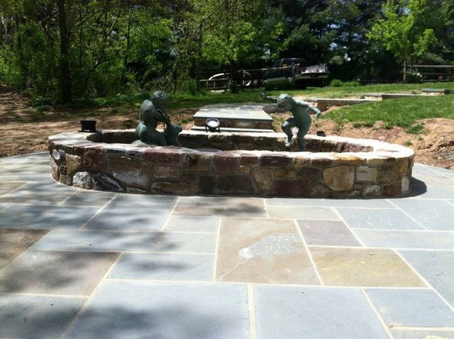 Entertainment Patio - Stone Pond