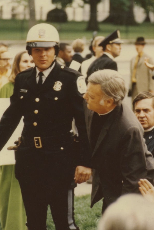 Rev. Julian McPhillips, in a peaceful protest against the Vietman war. 