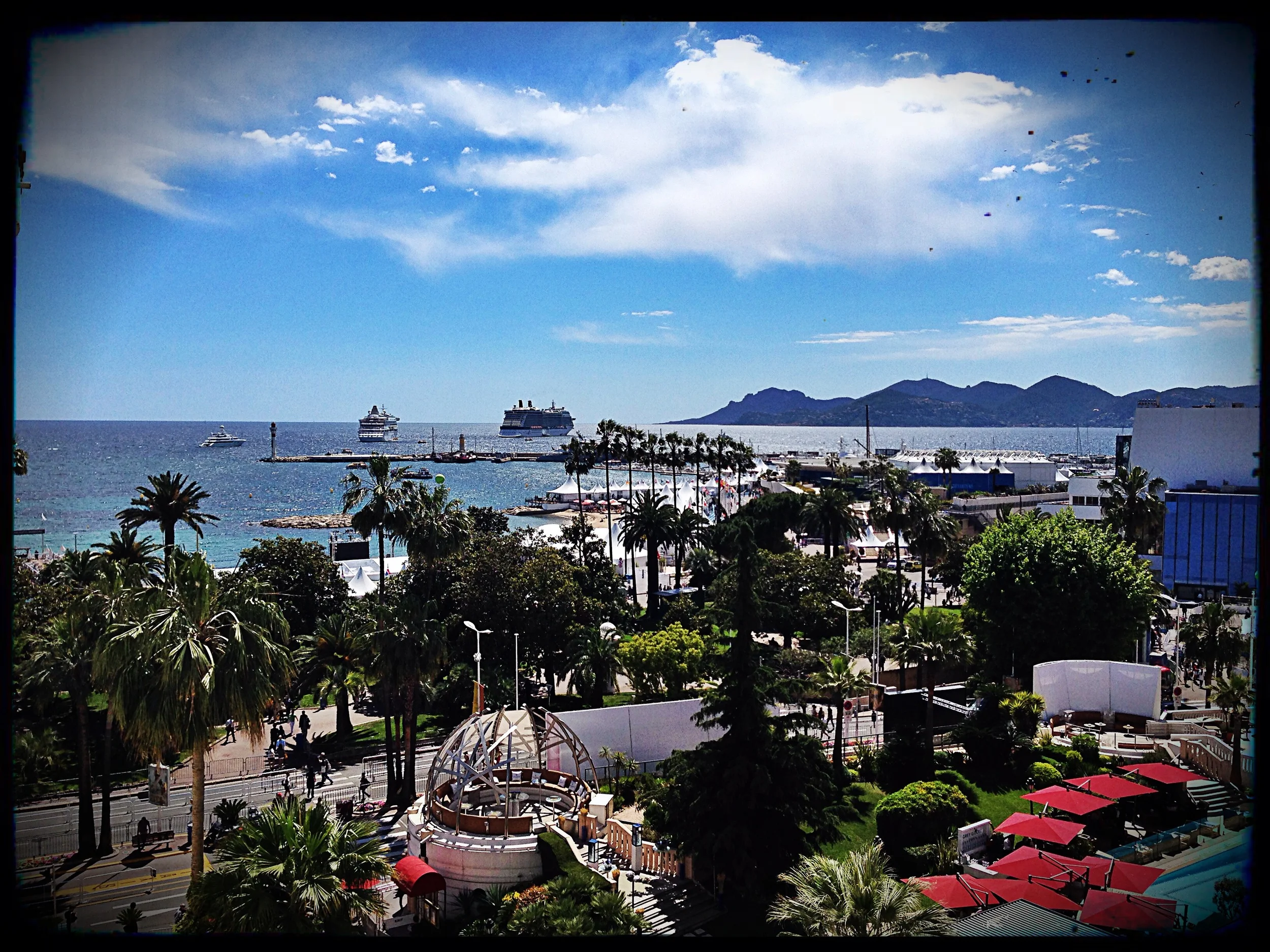 This was my view while my hair and make-up was prepped!