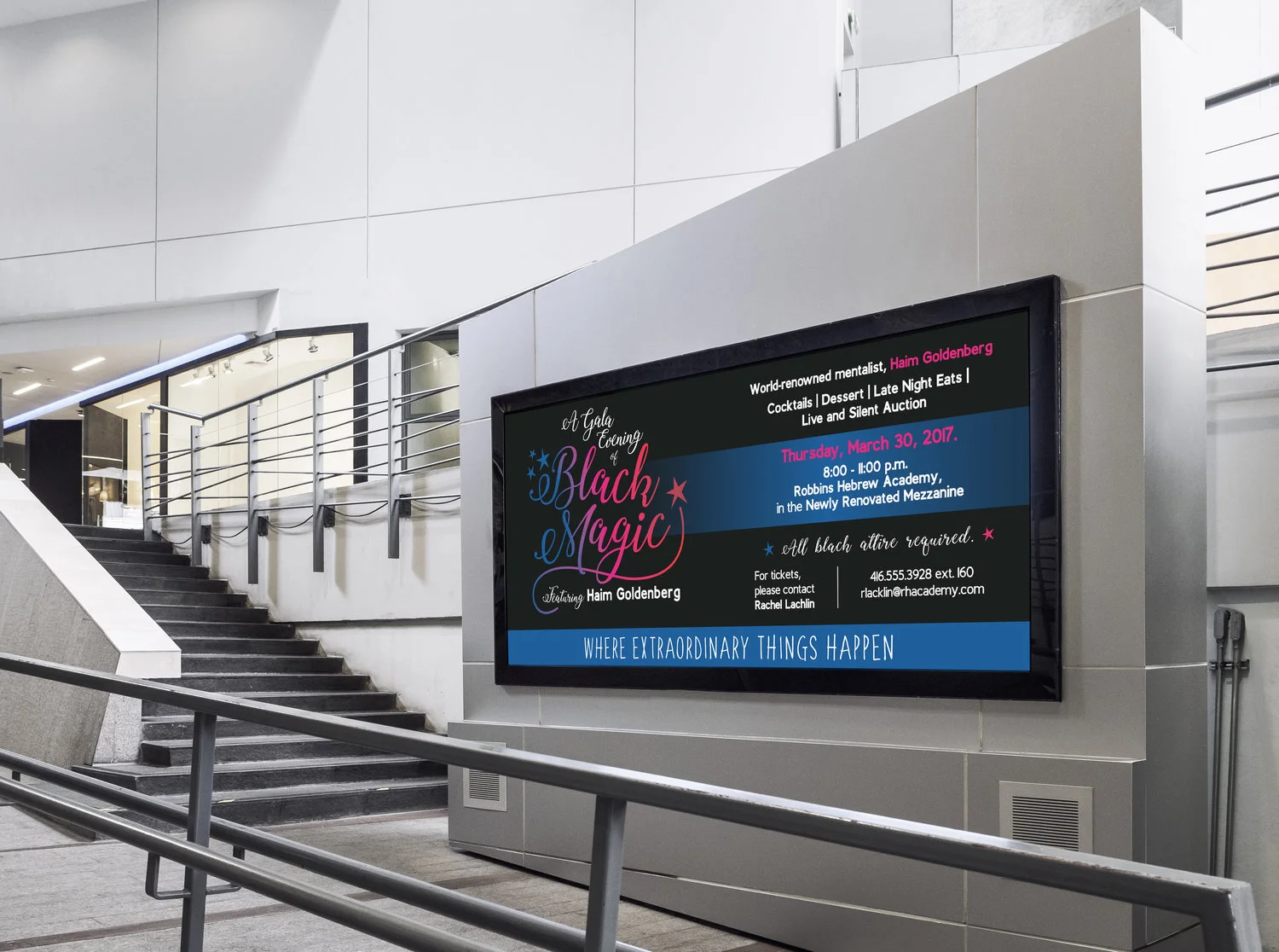 In-school screen advertisement