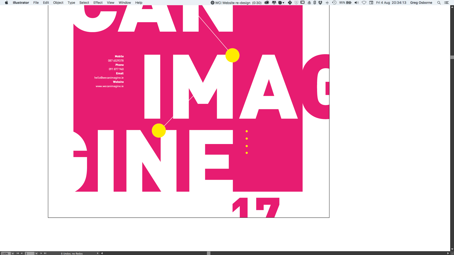 Graphic design poster process created in Galway