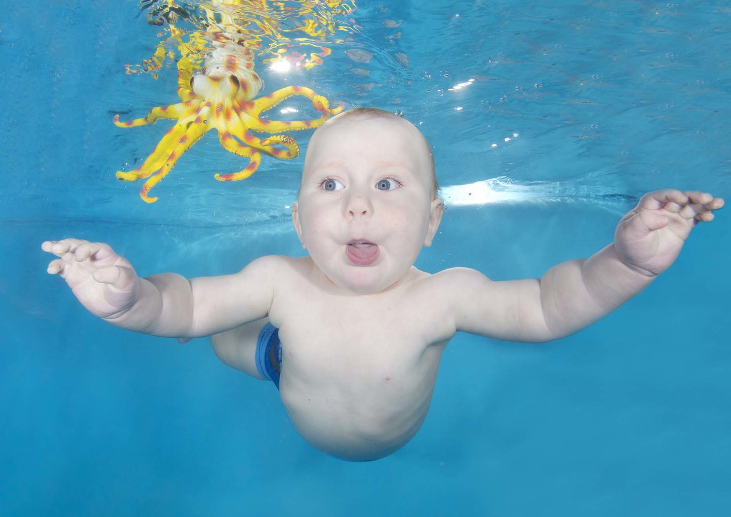 Rhys Underwater at a photo shoot in Nottingham.