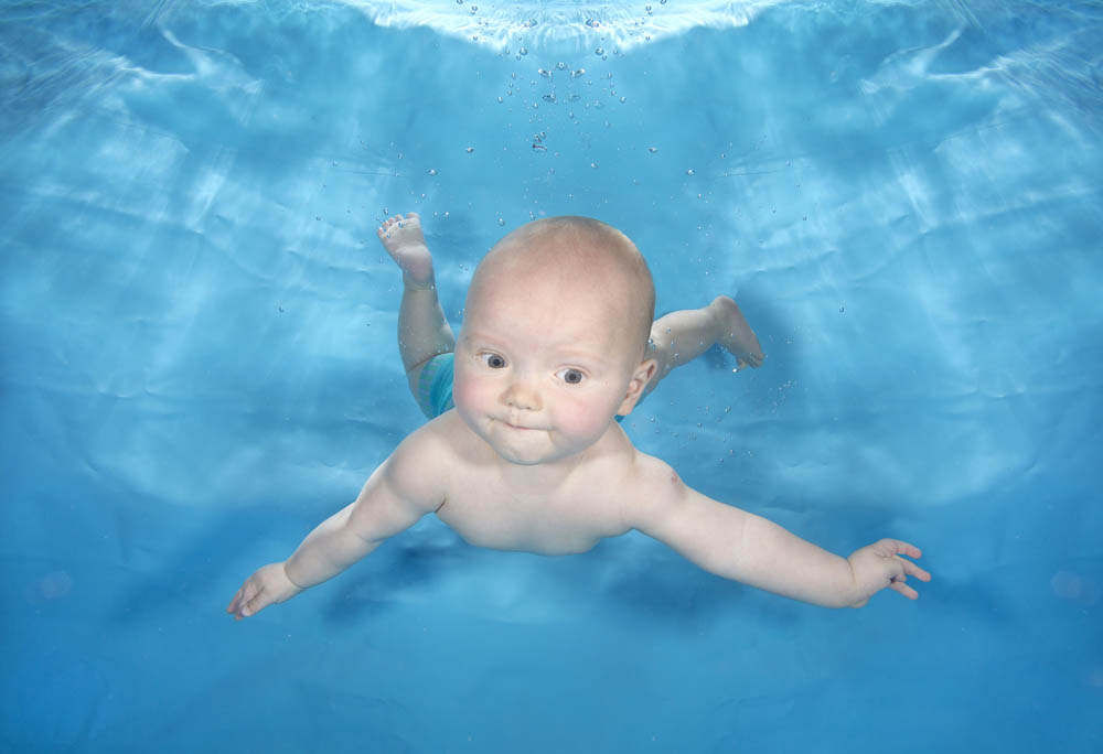 Babies and children who are happy with underwater submersions are welcome to attend the photo shoots.