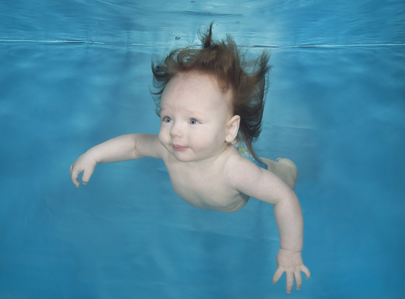 Jacob underwater at a photo shoot in Bushey