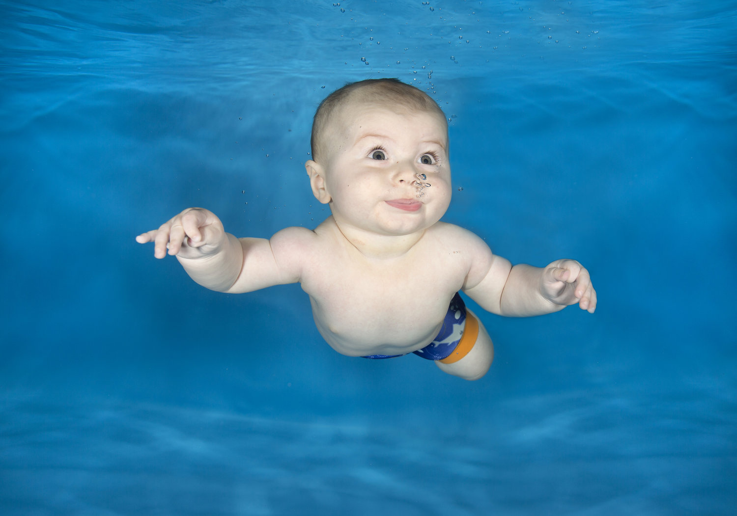 Maksym swimming at a Yorkshire Photo Shoot.
