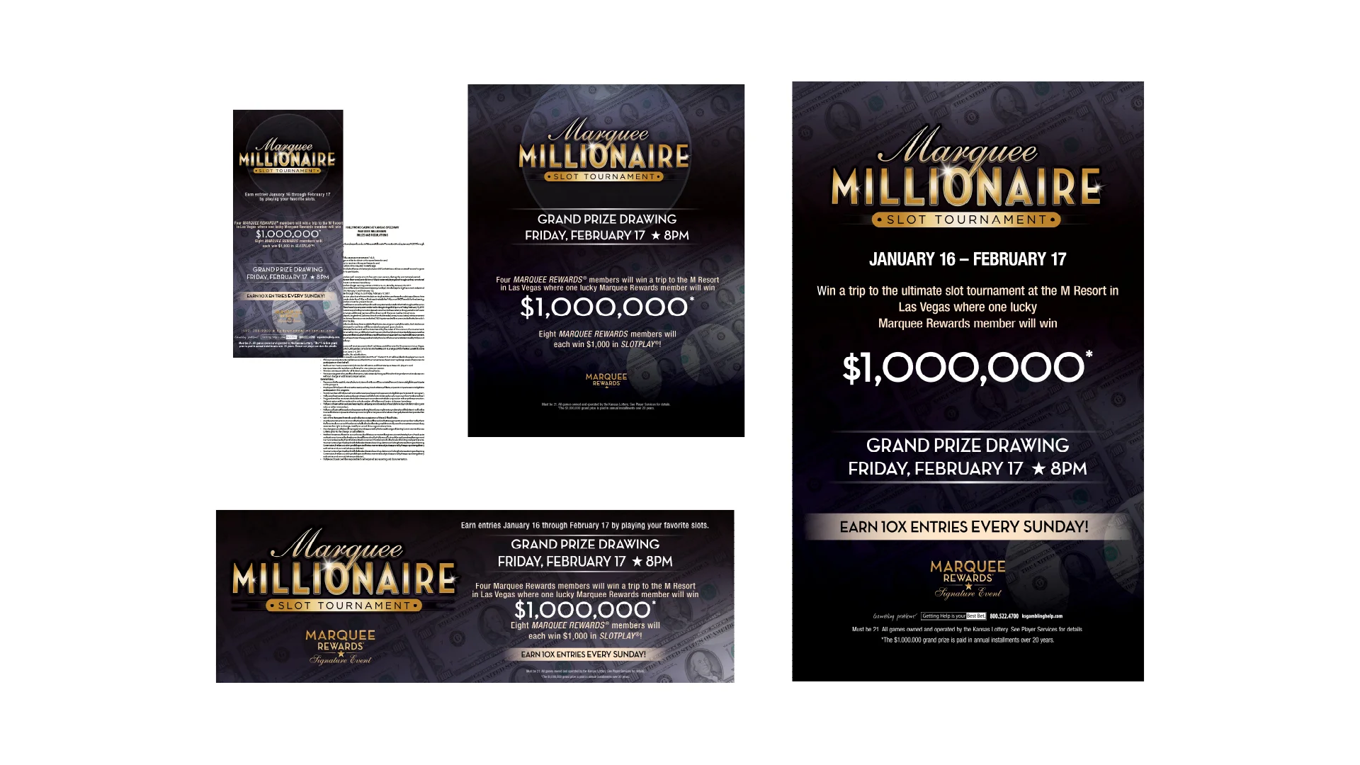 Marquee Millionaire Promotional Materials