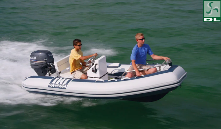 Novurania Deluxe 360DL With its moulded fibreglass console complete with steering system, stainless steering wheel, switch panel, grab rail, and storage compartment, this tender is perfect for zipping you and all your cargo around. Options include a windshield, electronics (stereo with iPod docking station, compass, depths sounder, GPS, etc.). 