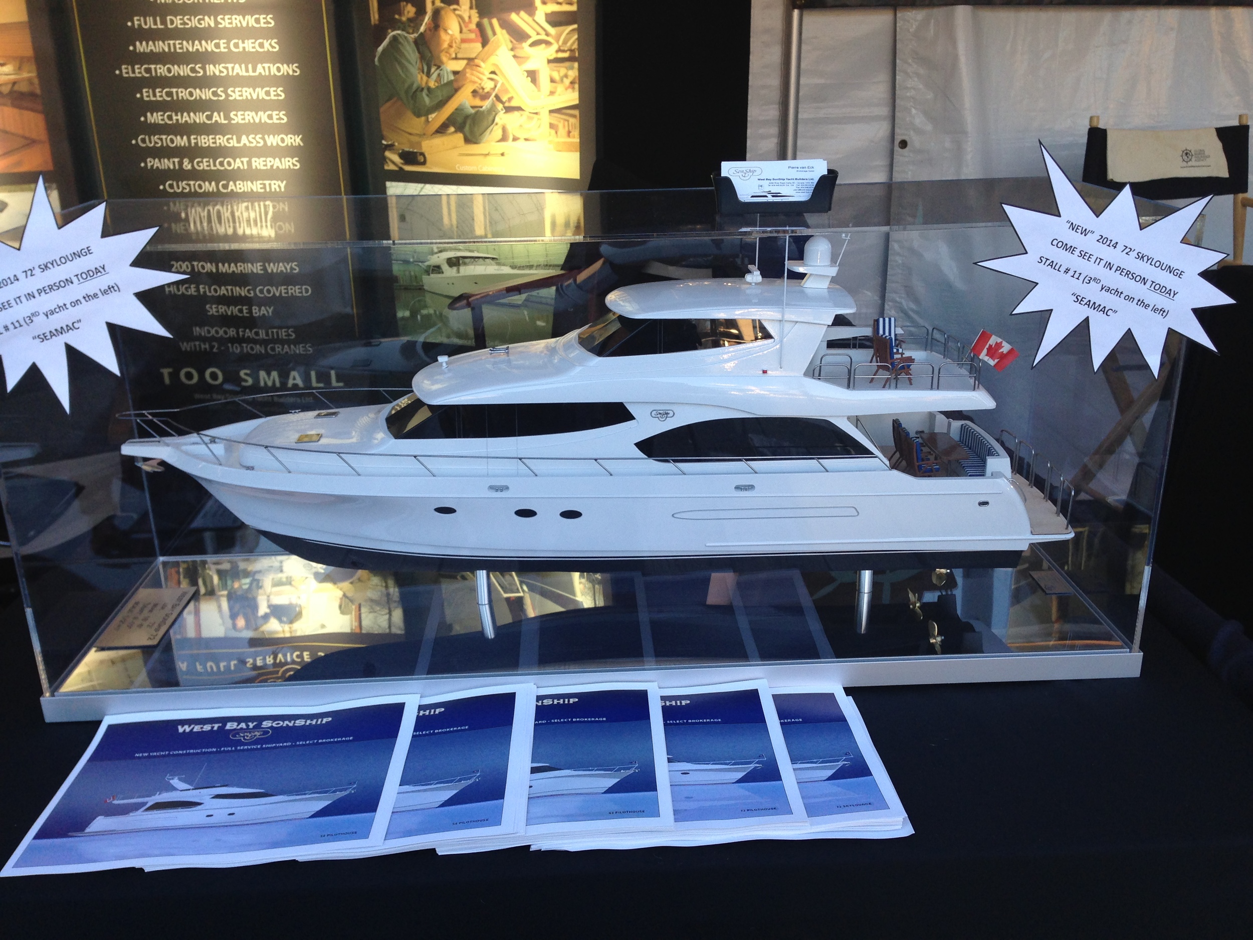 The scale model. Much smaller than 72 feet.