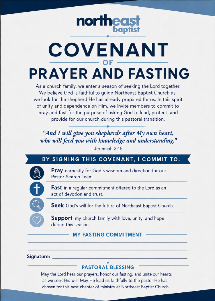 Covenant of Prayer and Fasting prayer guide