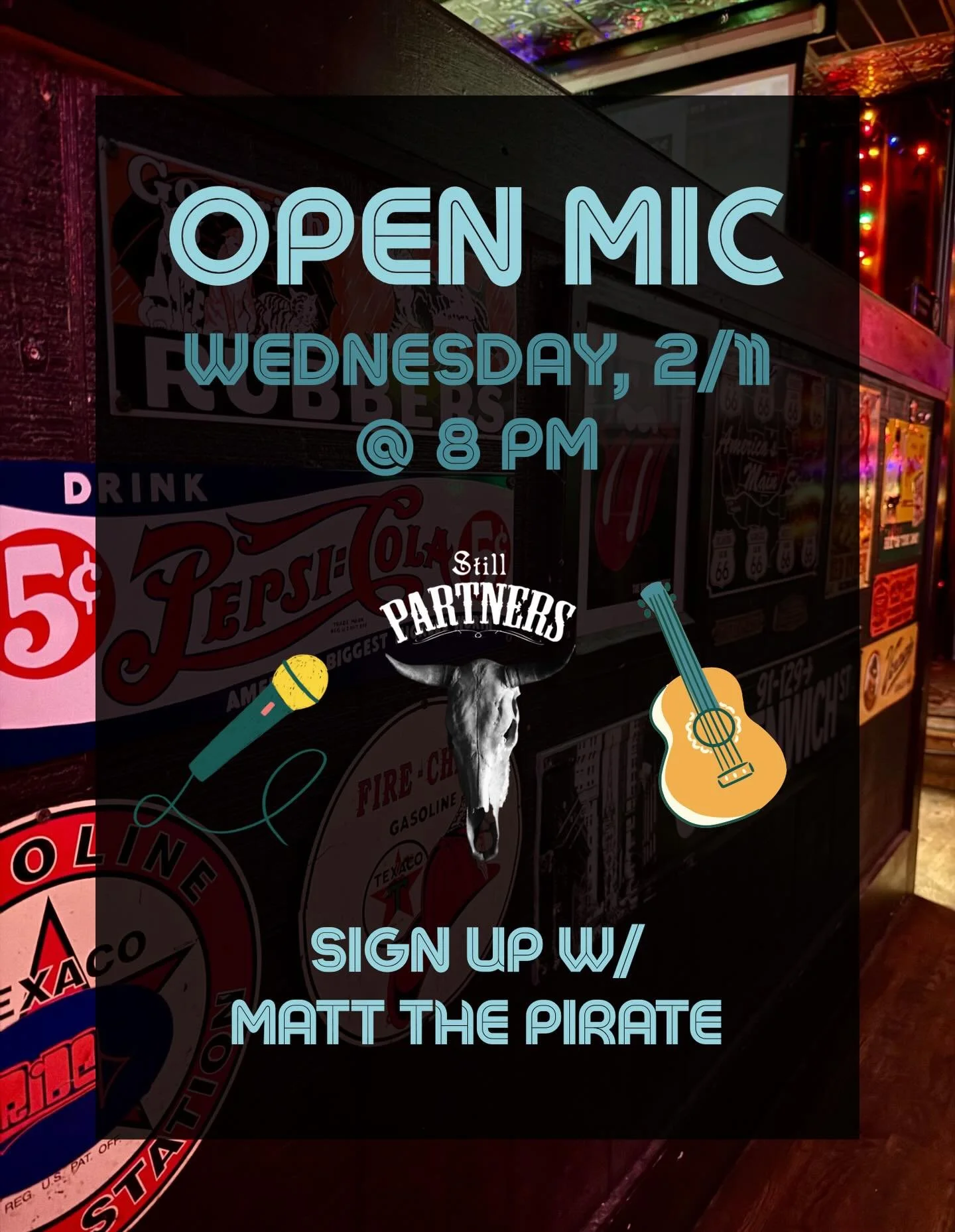 Open Mic Night is tomorrow! 🎤🎶 Sign up w/ @matthepirate