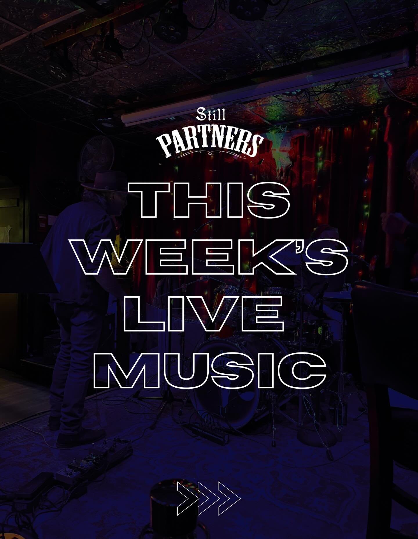 This Week&rsquo;s Live Music at Still Partners!

🗓️ Wednesday: Open Mic Night 🎵 Sign up w/ @matthepirate 

🗓️ Thursday: Big Tiny (@bigtinyband) is back! Time to get funky 🎶

🗓️ Friday: a night of OASIS 🎸 LETS ROCK! Chris Hurd and Brian Motel (G