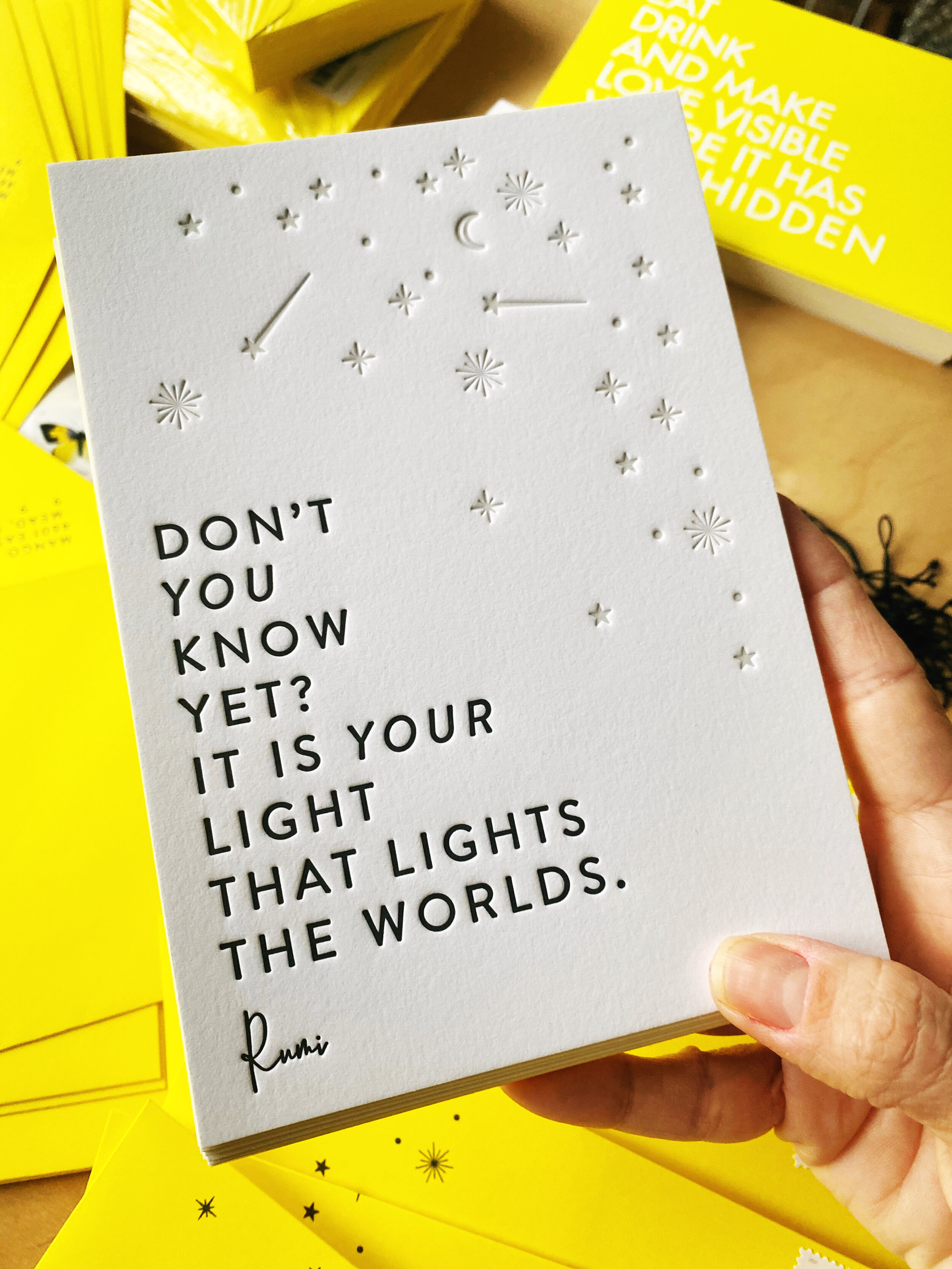 It's your light | 5x7" art print | letterpress