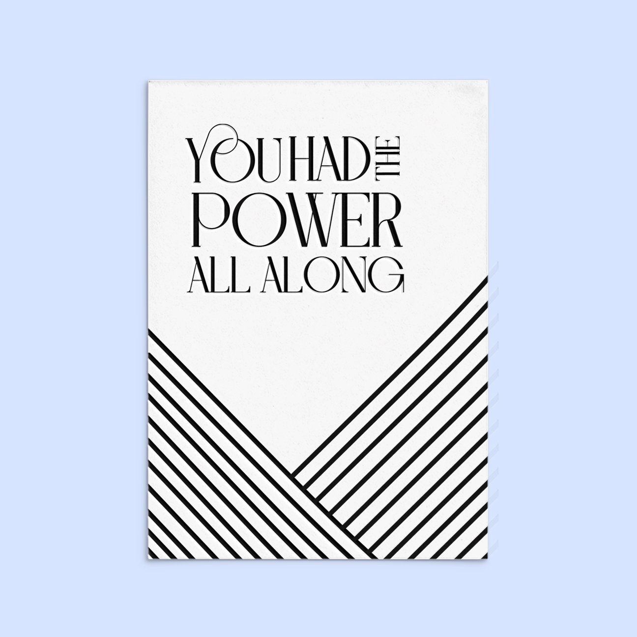 power | 5x7" art print | letterpress