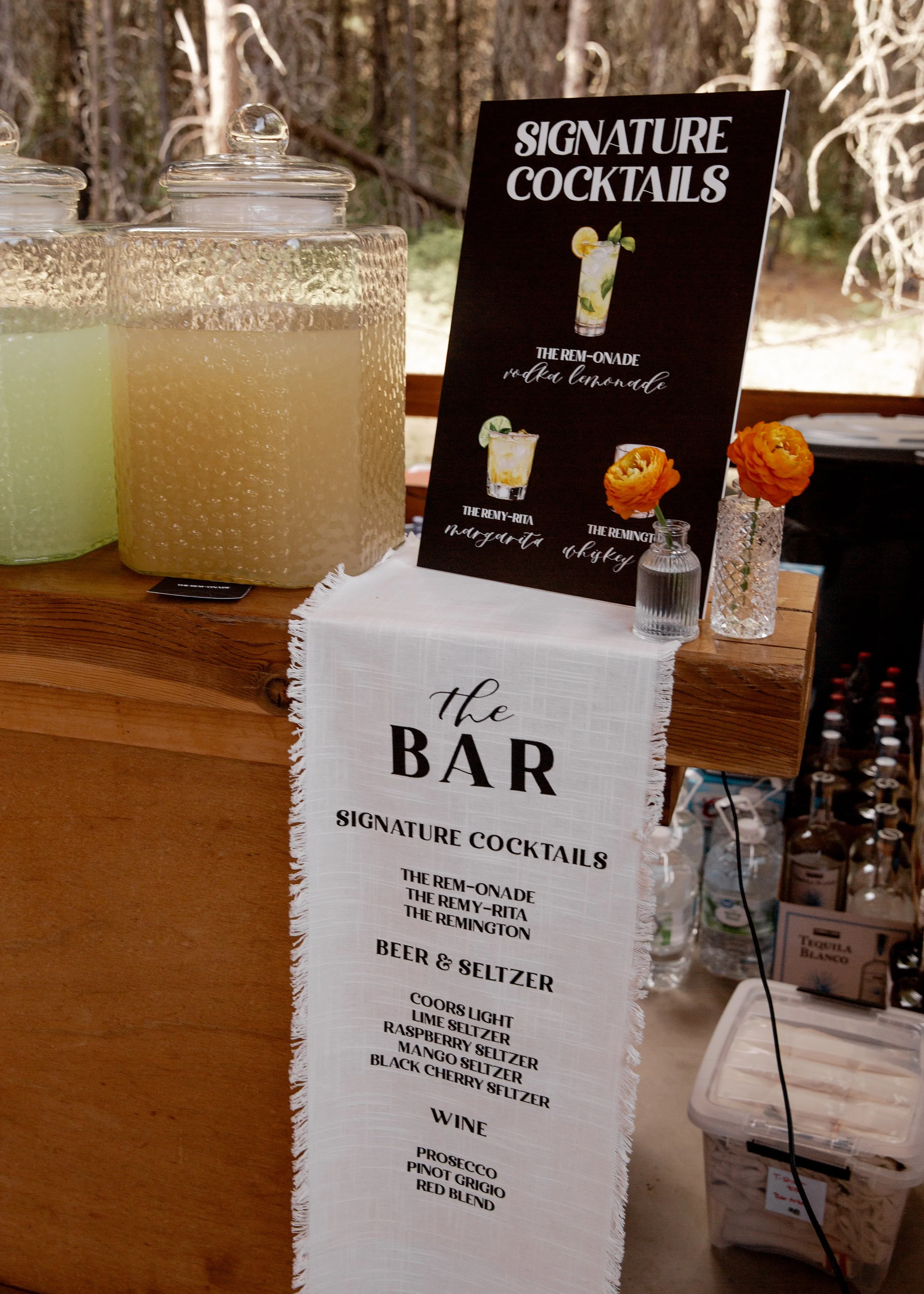 Cocktail Menu Display