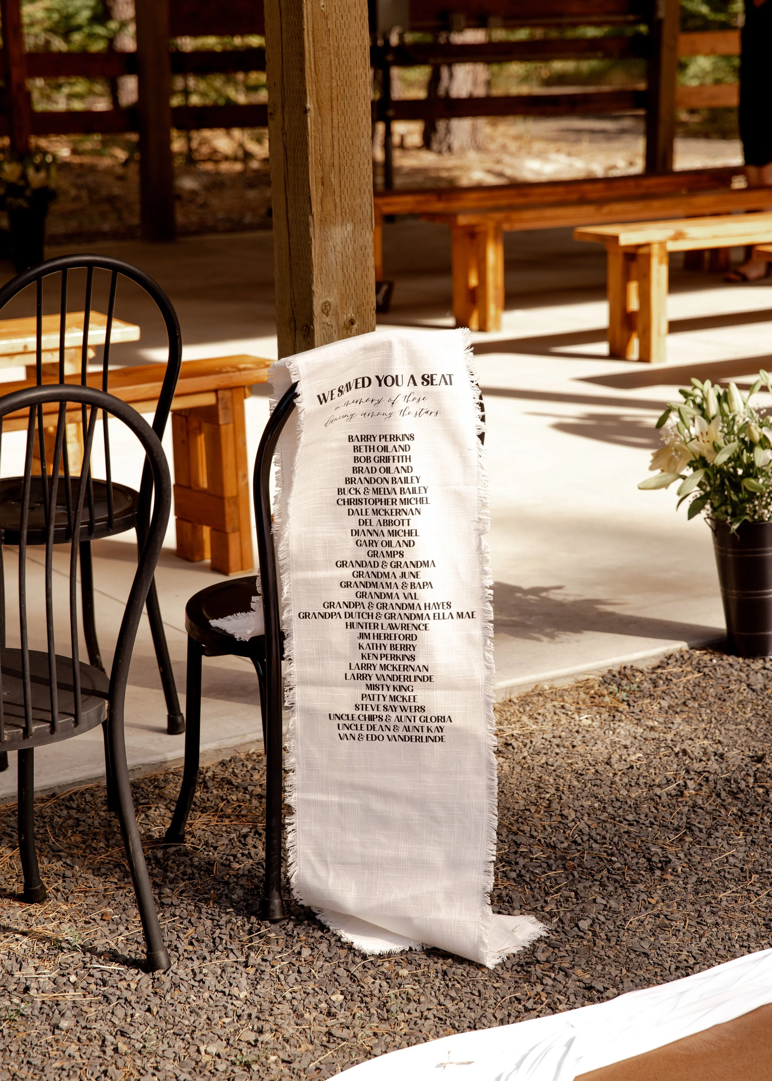 Reserved Seating Sign