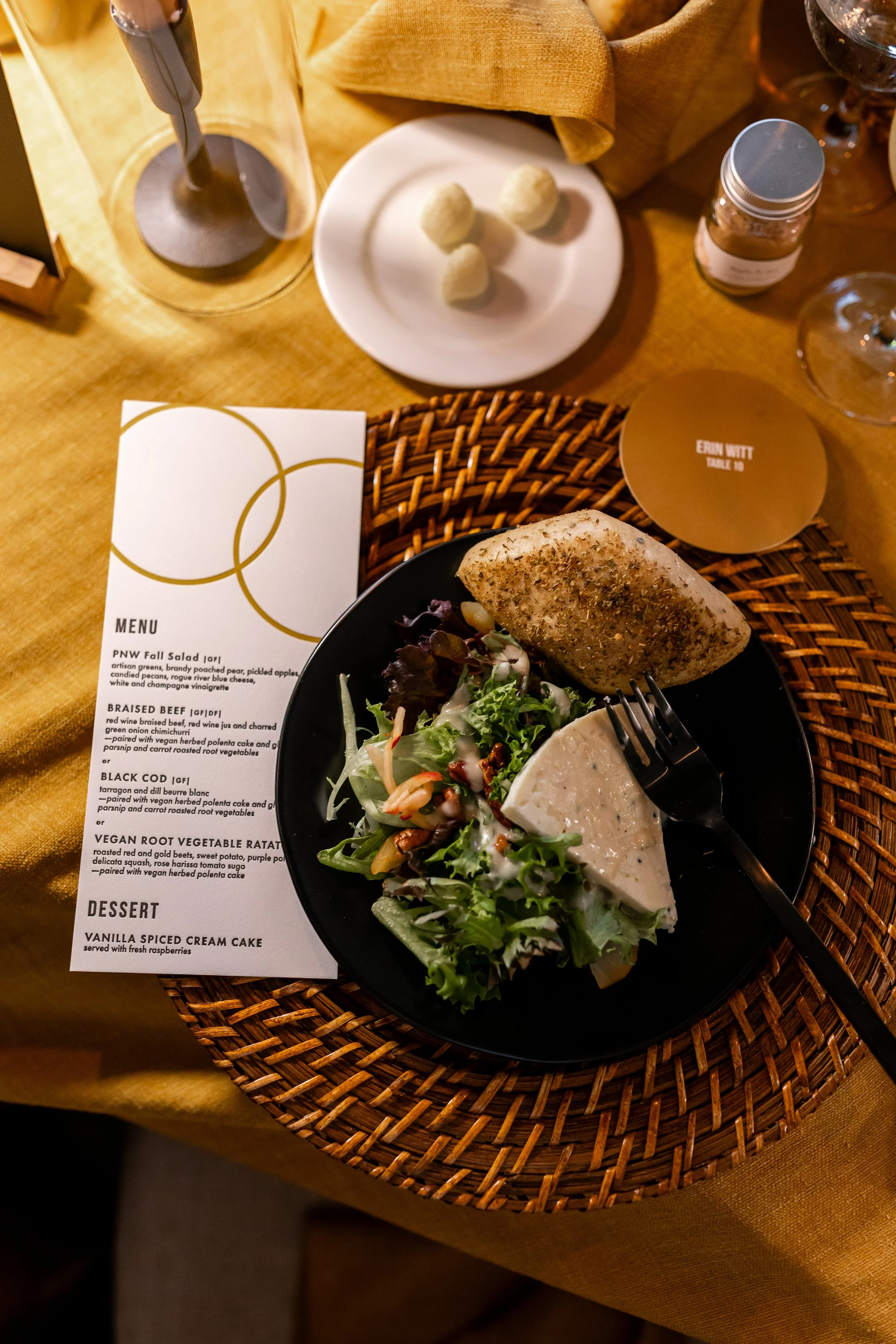 Custom Gala Menus for WIPA Seattle