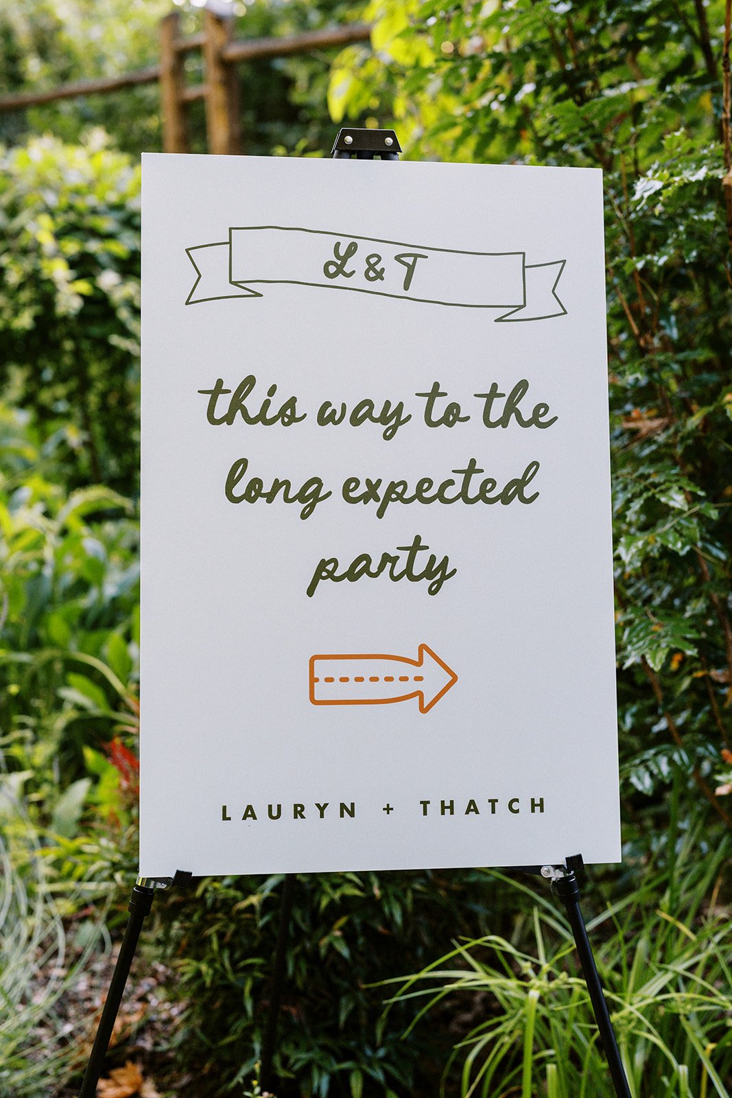 Whimsical Welcome Sign for Lauryn + Thatcher