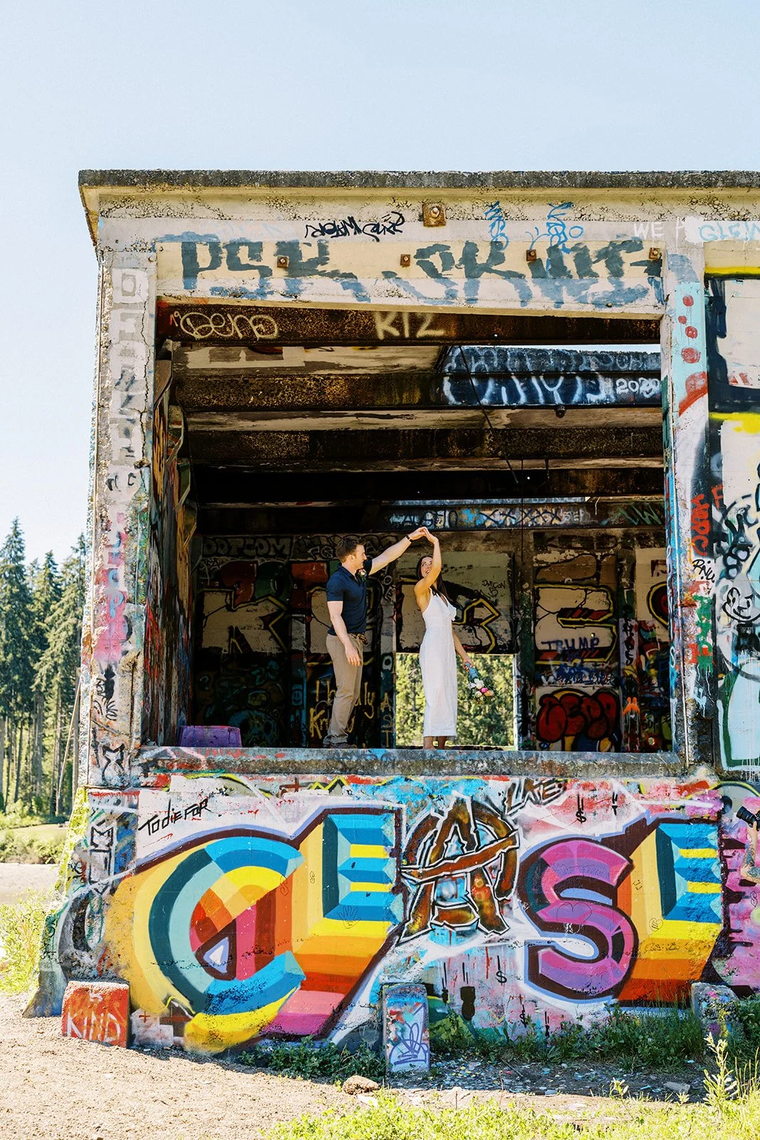 Wes Anderson-Inspired Wedding Portrait