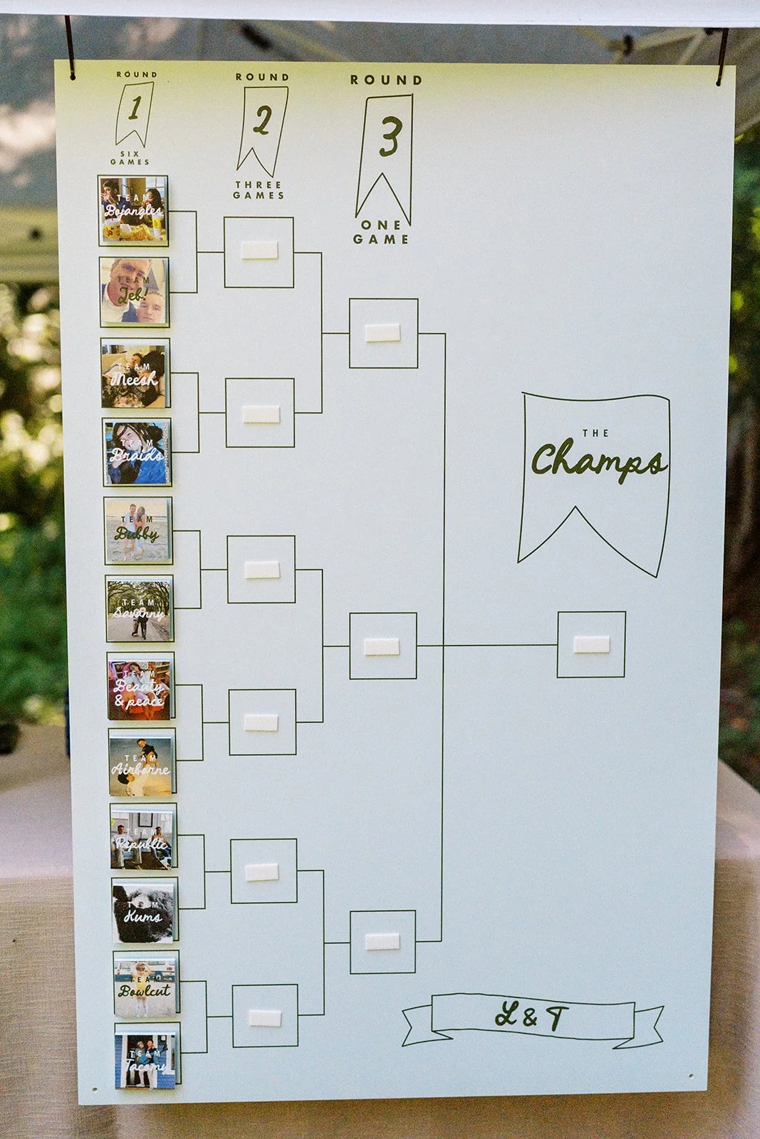 Retro Wedding Game Sign Design