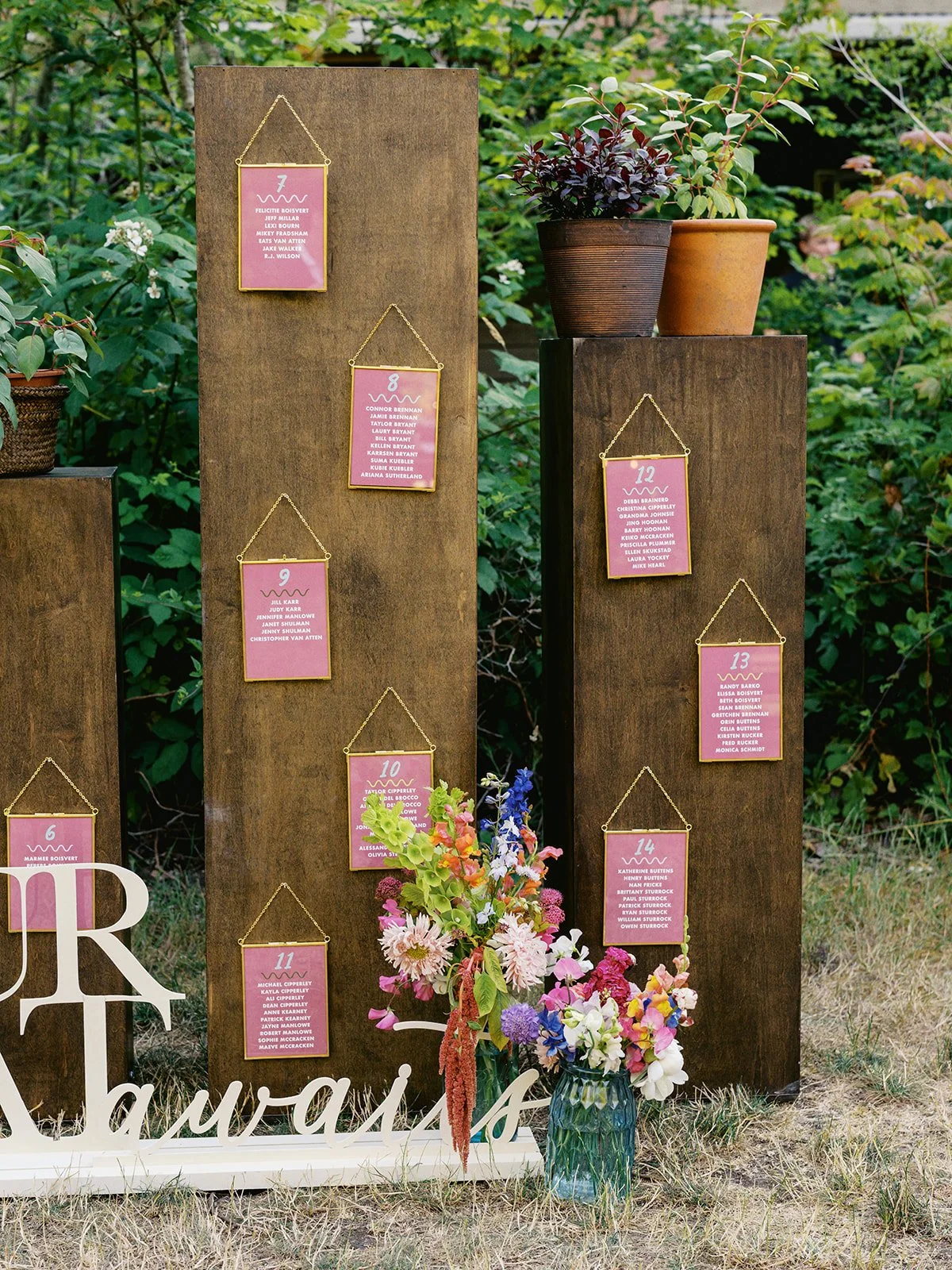 Garden-Inspired Seating Chart