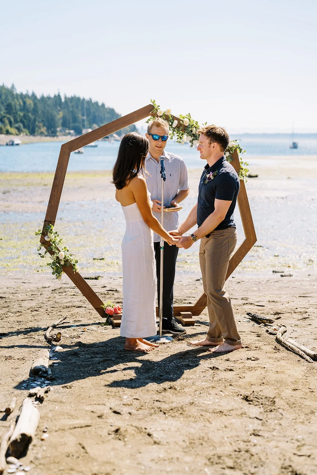 Outdoor Wedding Portraits by the Lake