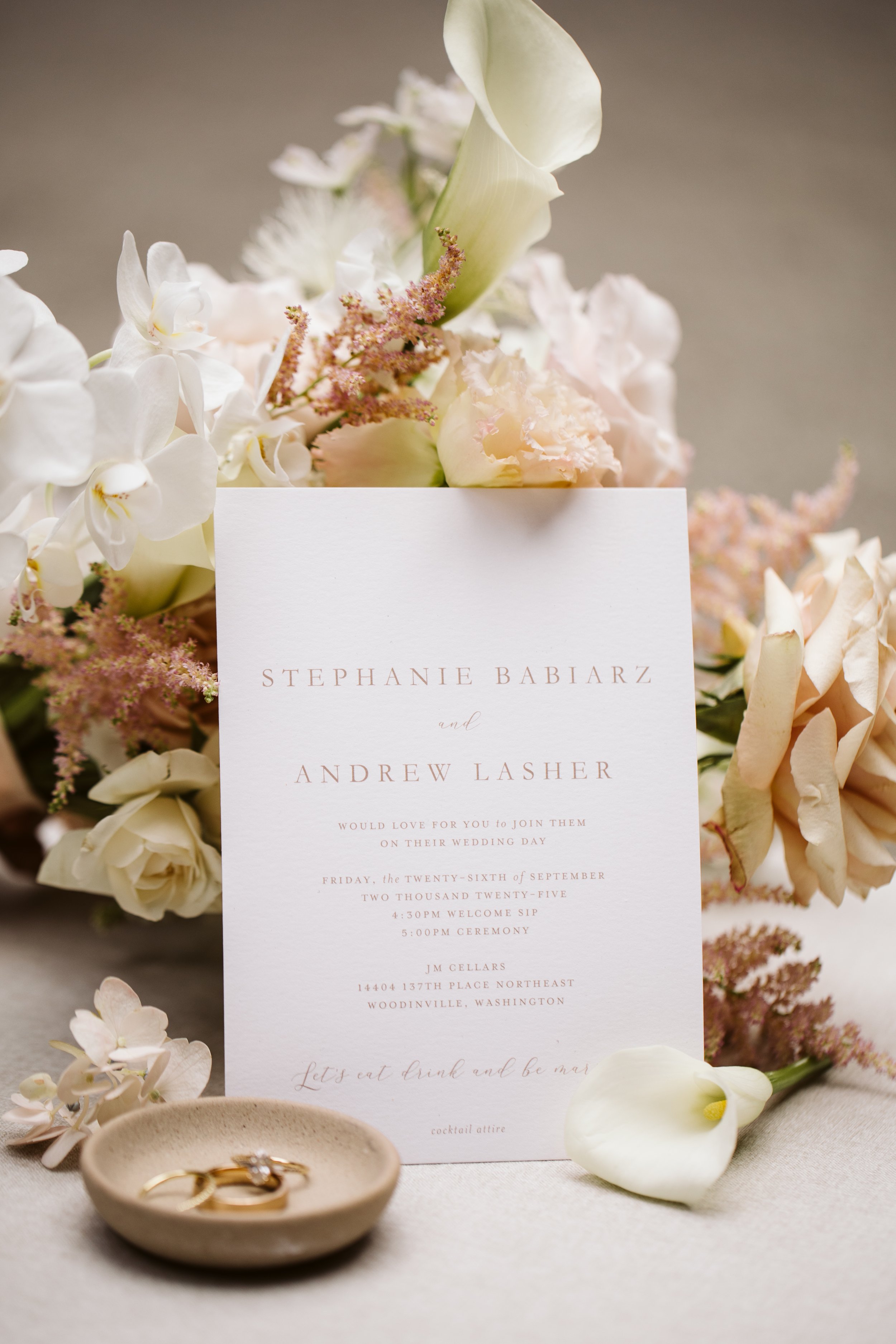 Romantic Floral Invitation Detail