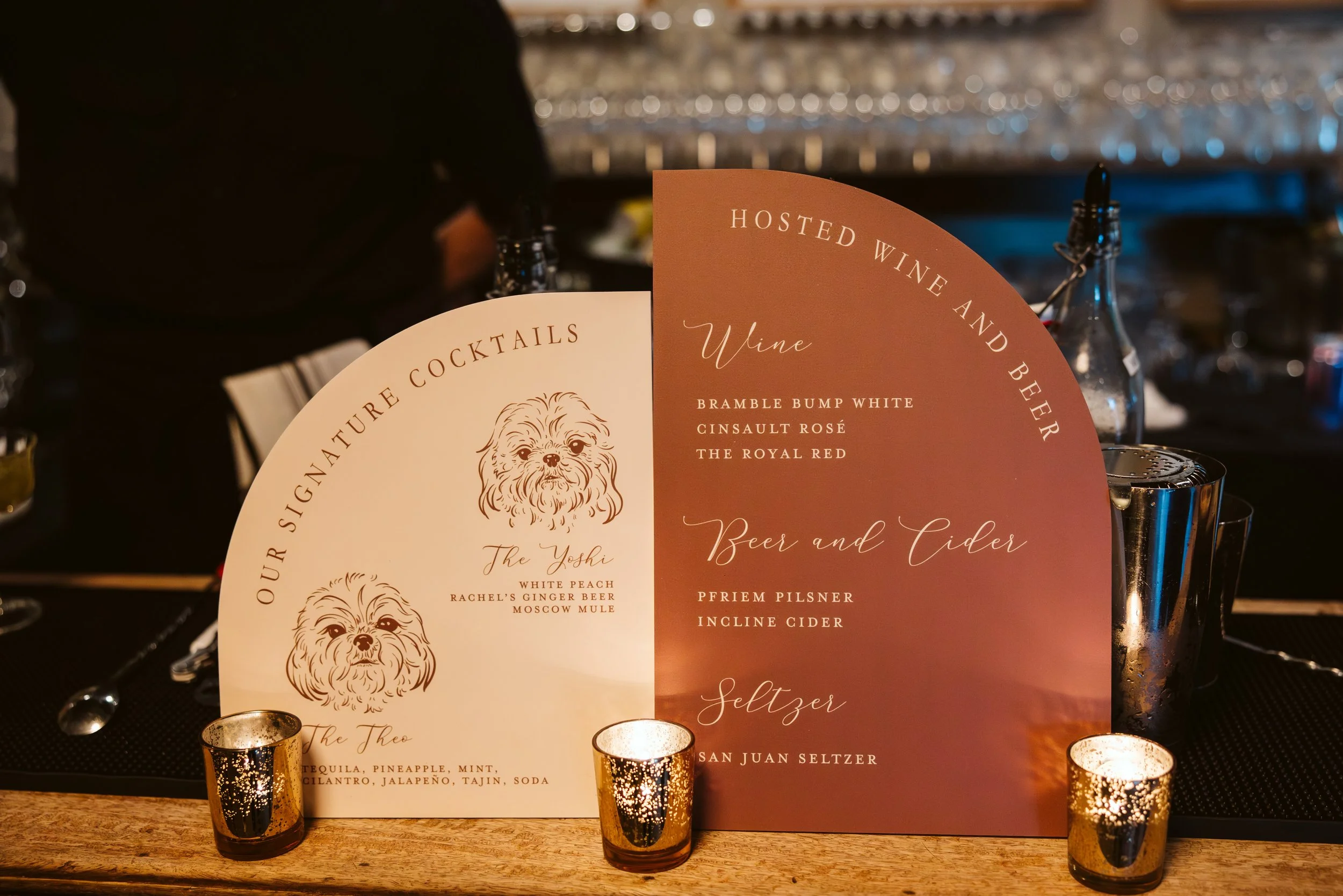 Modern Wedding Bar Sign