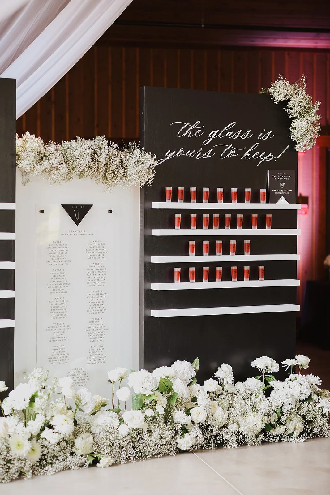 Reception Details – Floral and Signage Design