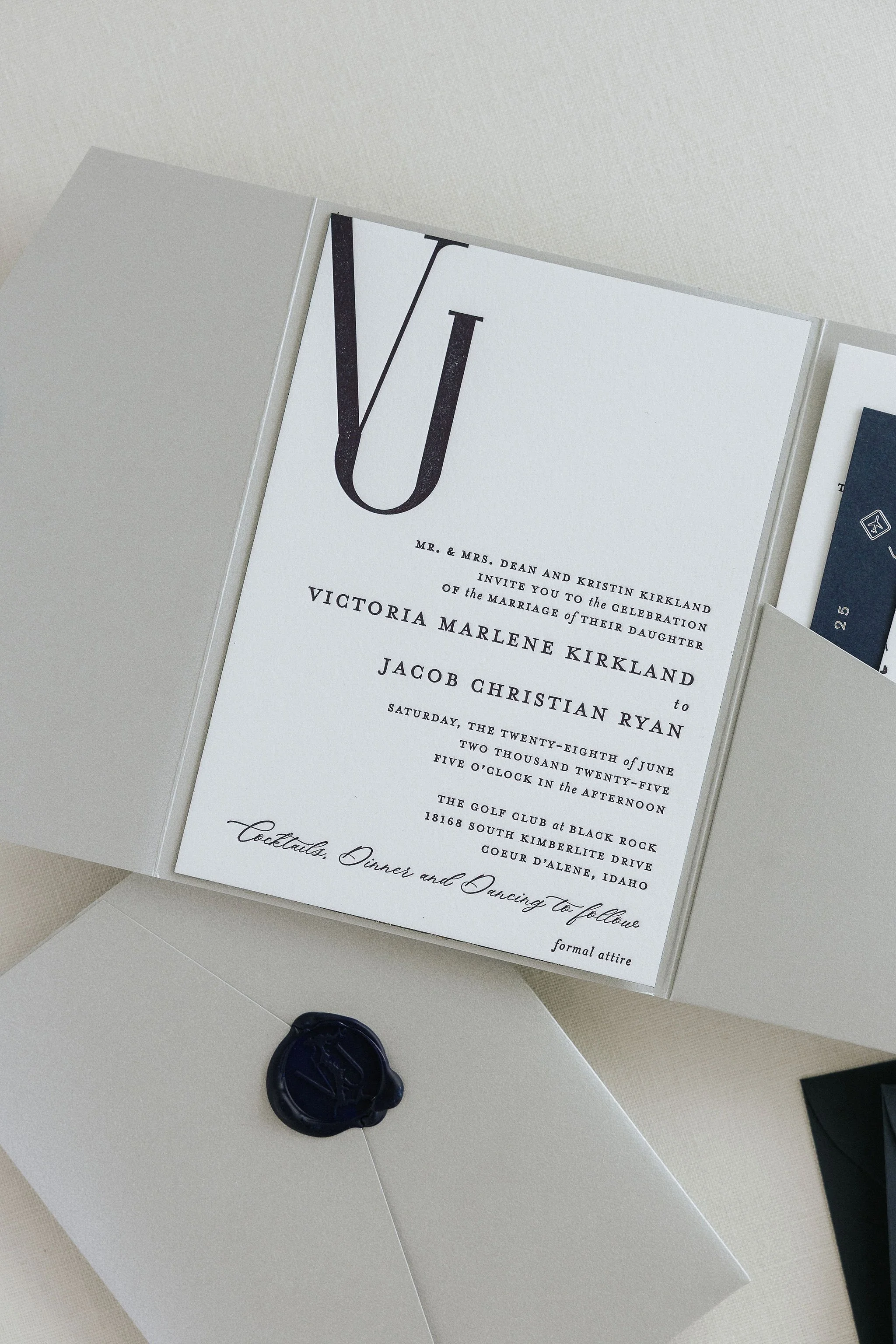 Custom Stationery with Blue Edge Painting