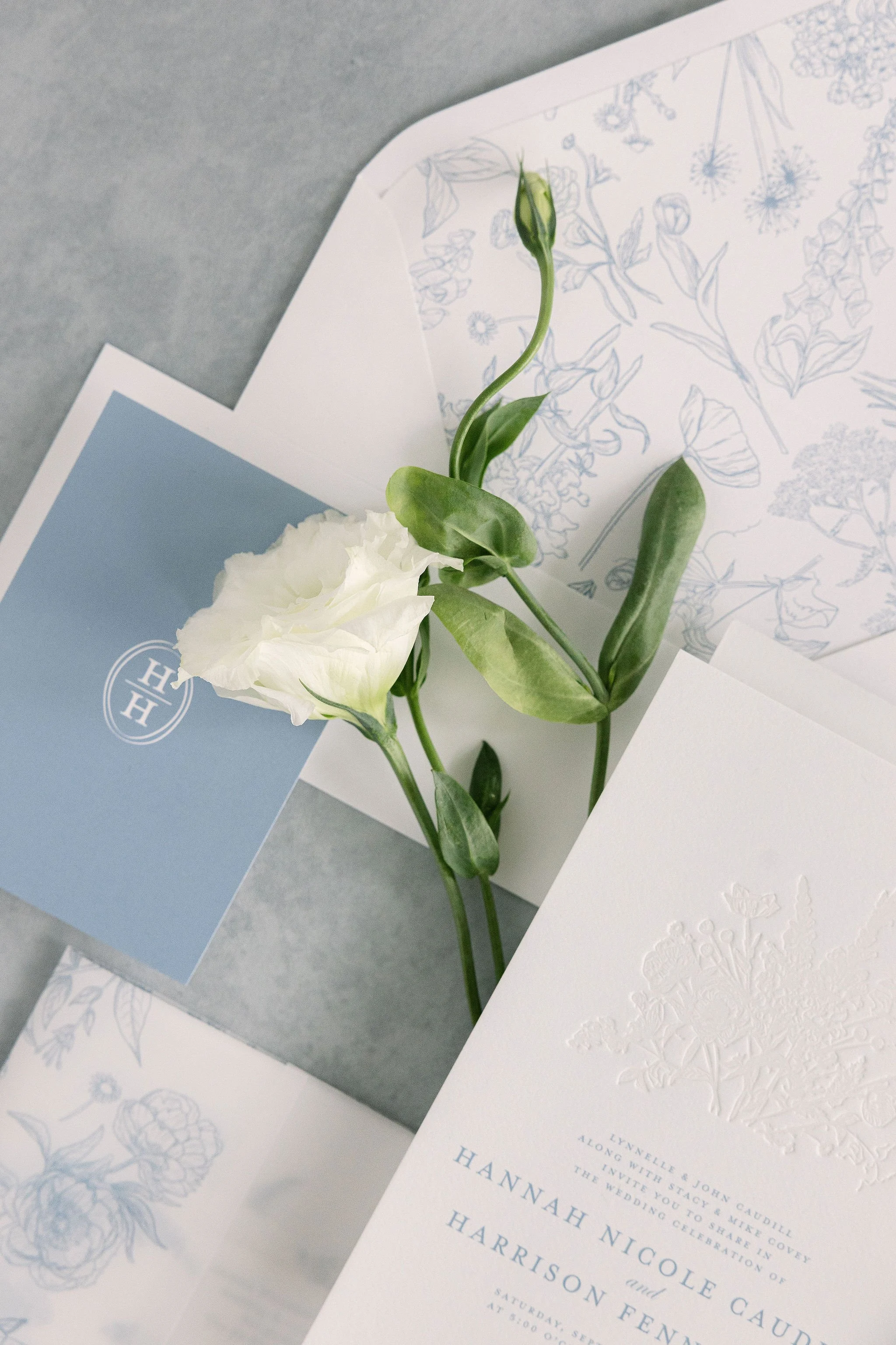 Coastal Blue Wedding Invitation Suite